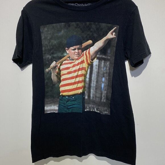 The Sandlot Women's Short Sleeve Crew Neck Black Graphic T-Shirt Size Medium - Picture 1 of 6